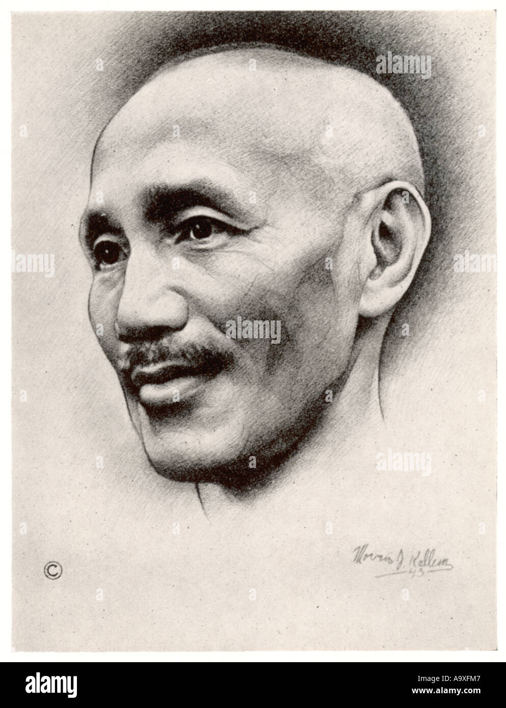 Chiang Kai-Shek-Postkarte Stockfoto