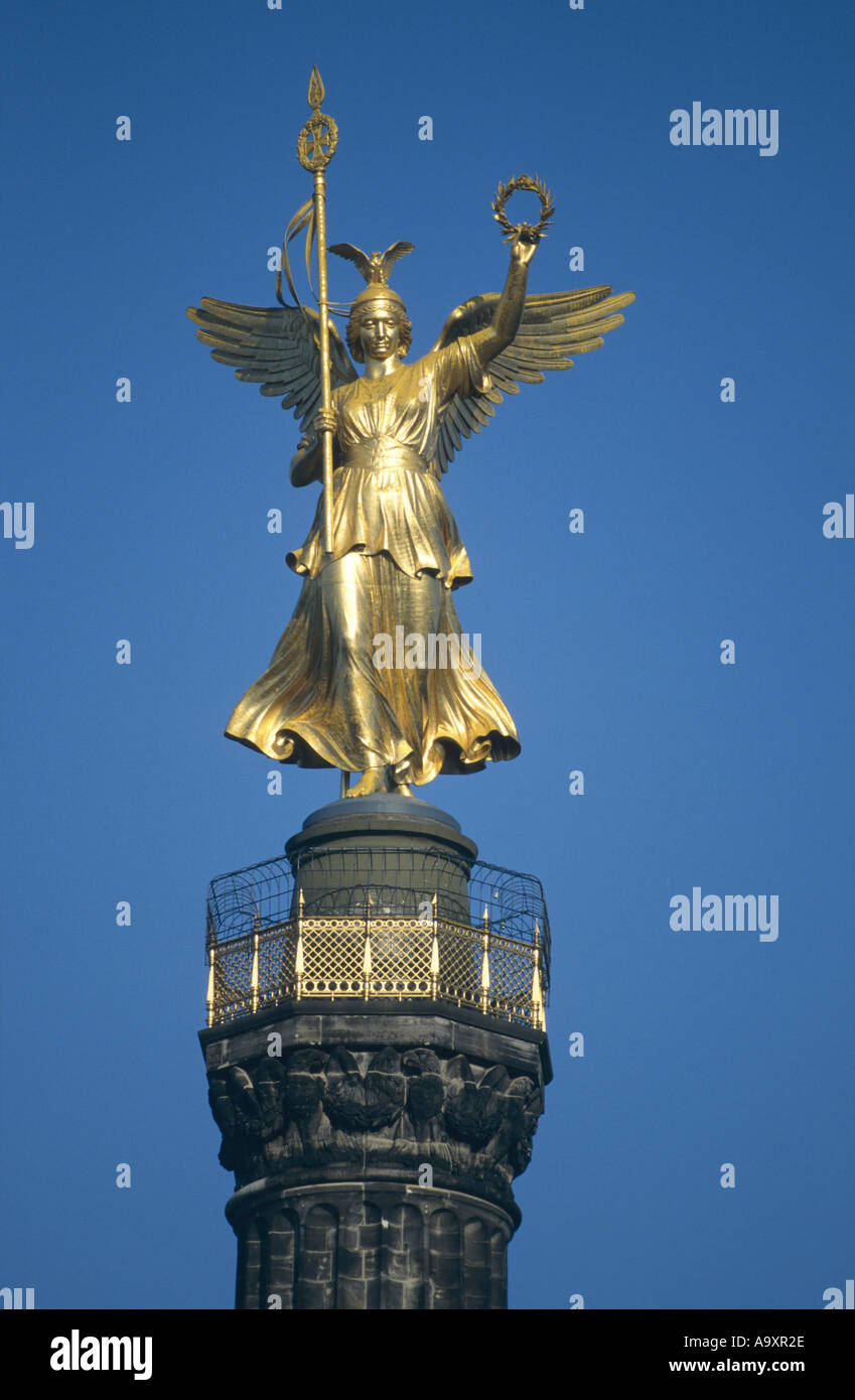 Siegessäule am großen Stern, erbaut 1864-1873 von Heinrich Strack, dient der Erinnerung an die Siege im deutsch-dänischen w Stockfoto