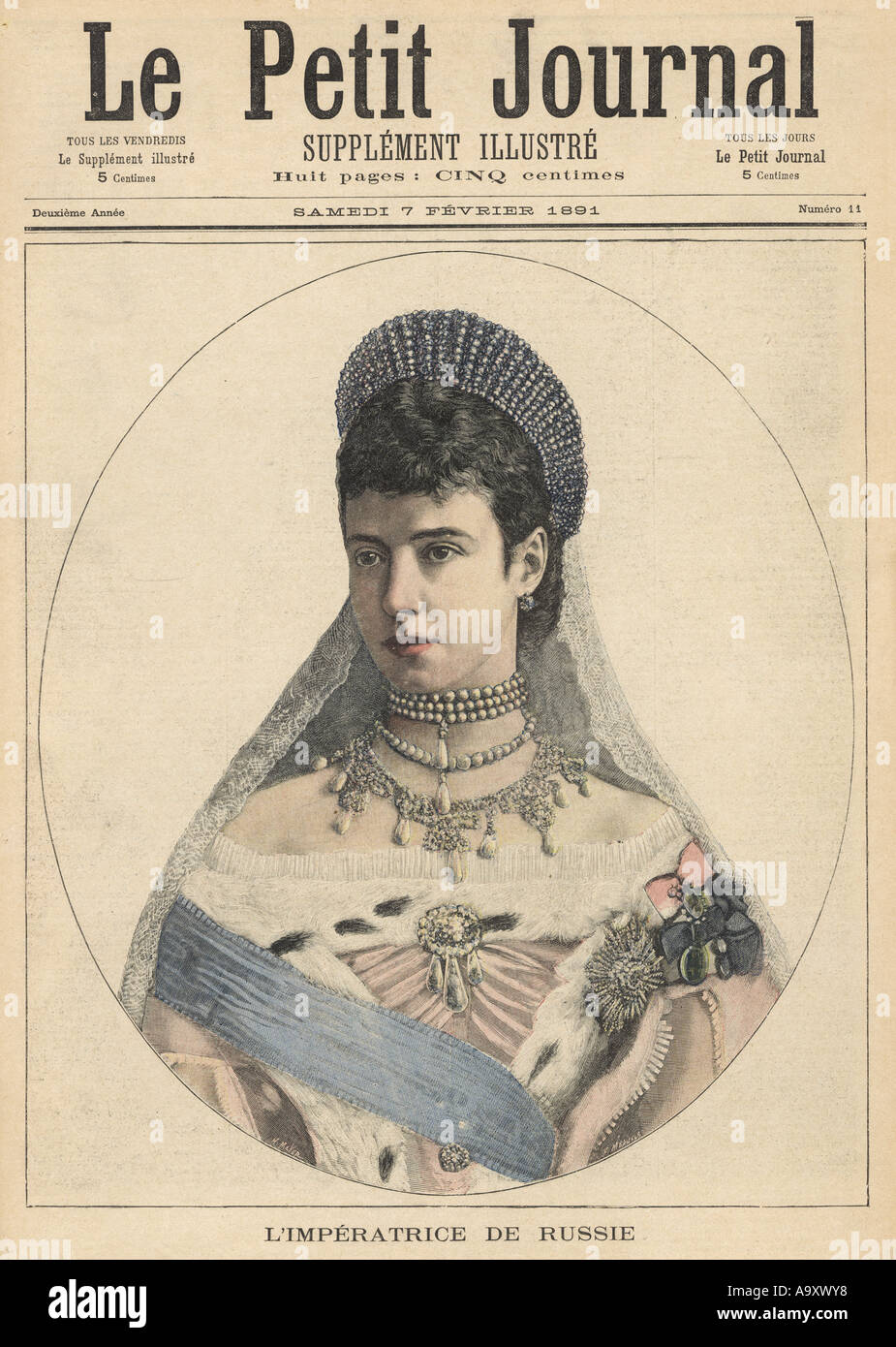 Maria Fedorowna Pj 1891 Stockfoto