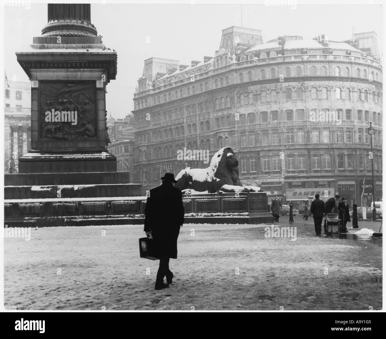 Verschneiten London Stockfoto