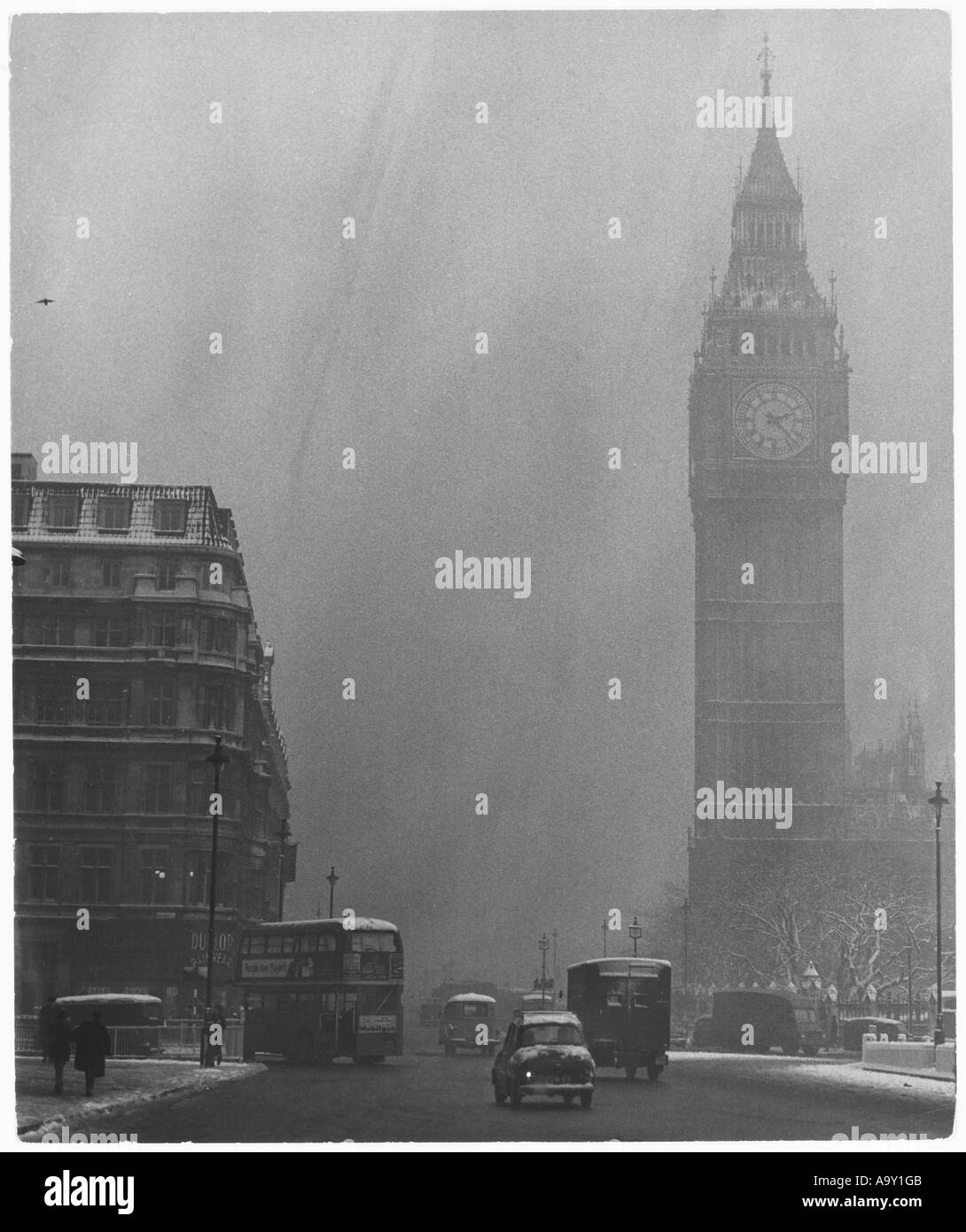 Verschneiten London Stockfoto