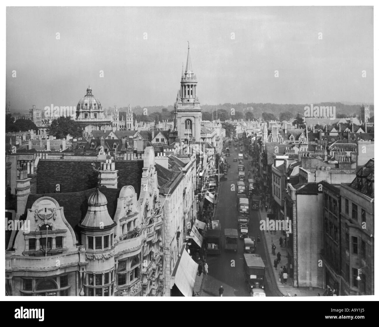 Oxford High Street der 1950er Jahre Stockfoto