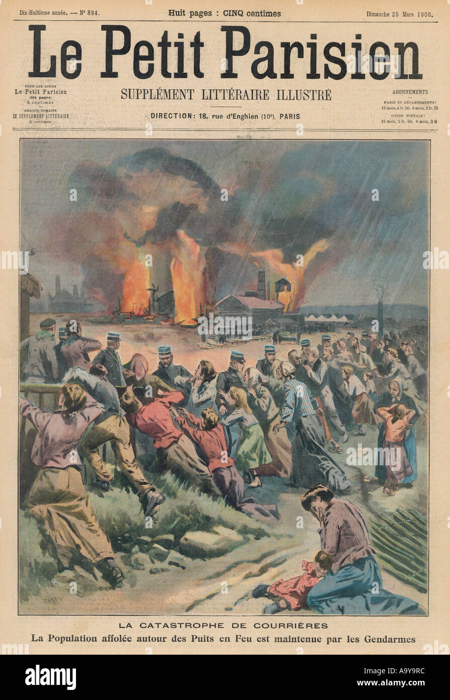 Courrieres Katastrophe 1906 Stockfoto
