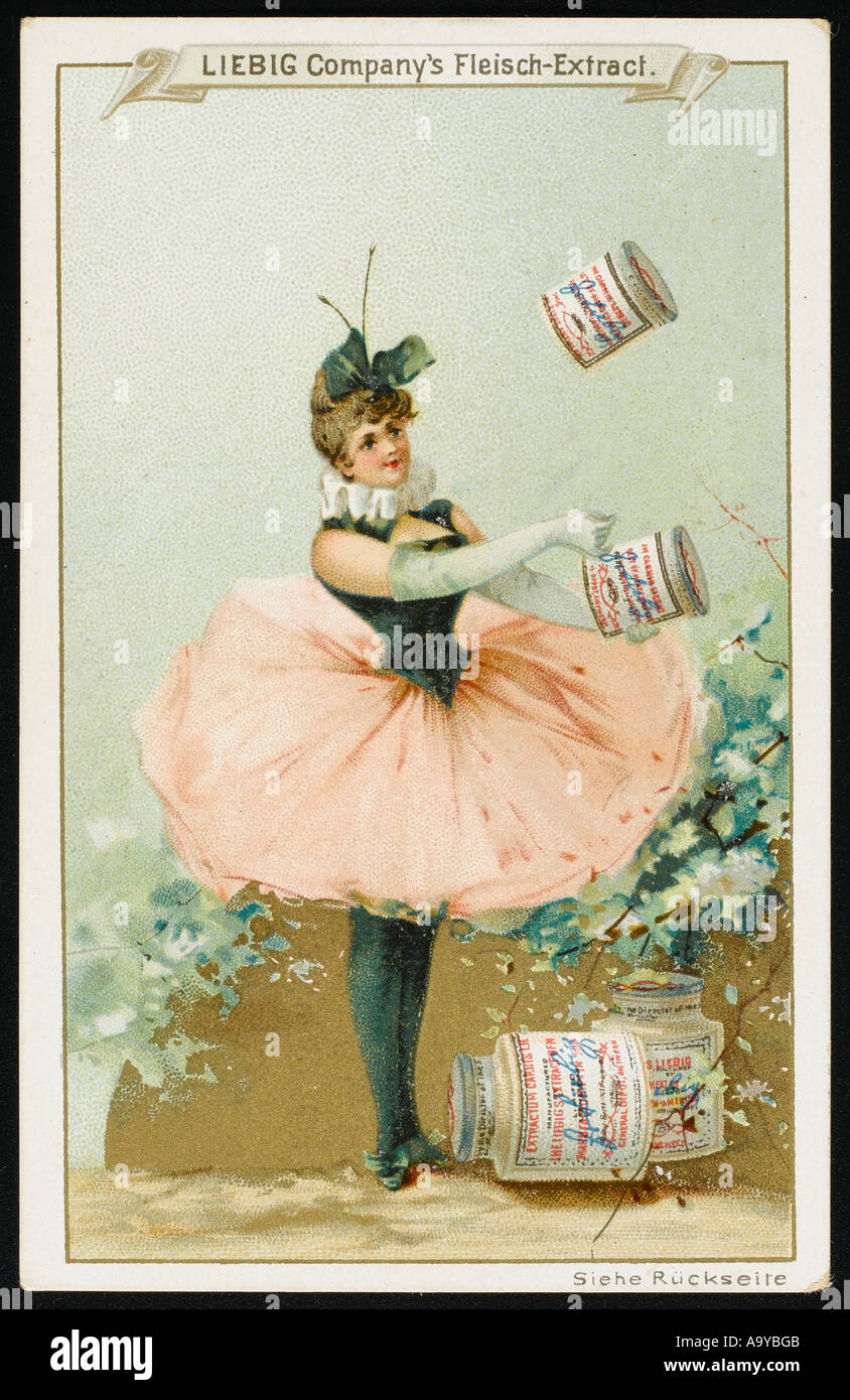 Ballerina und Dosen Stockfoto