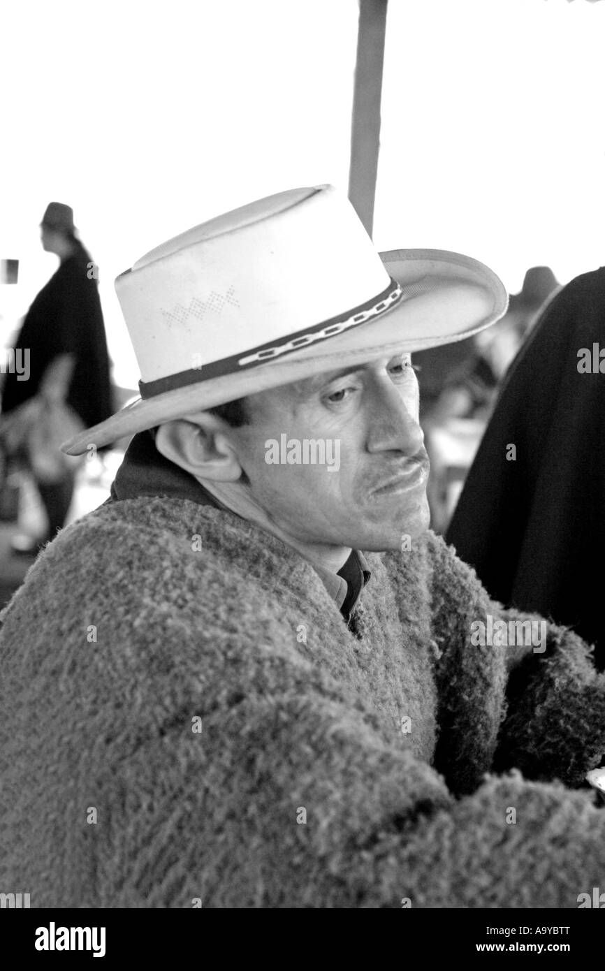 Mann, Ramiriquí, Boyacá, Kolumbien, Südamerika Stockfoto