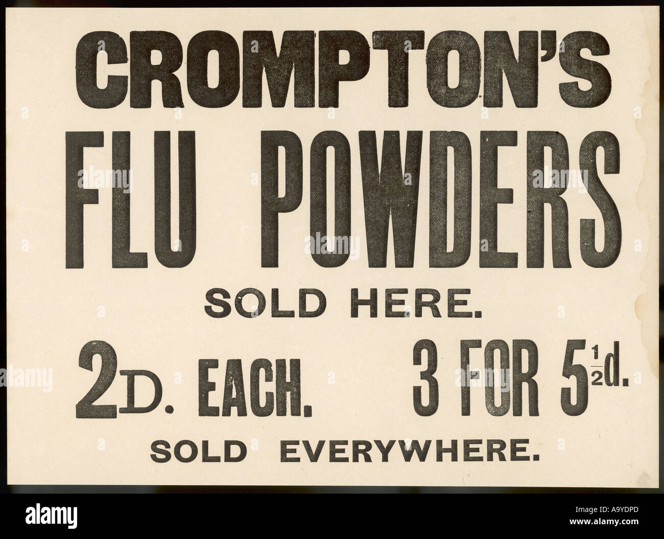 Cromptons Grippe Pulver Stockfoto