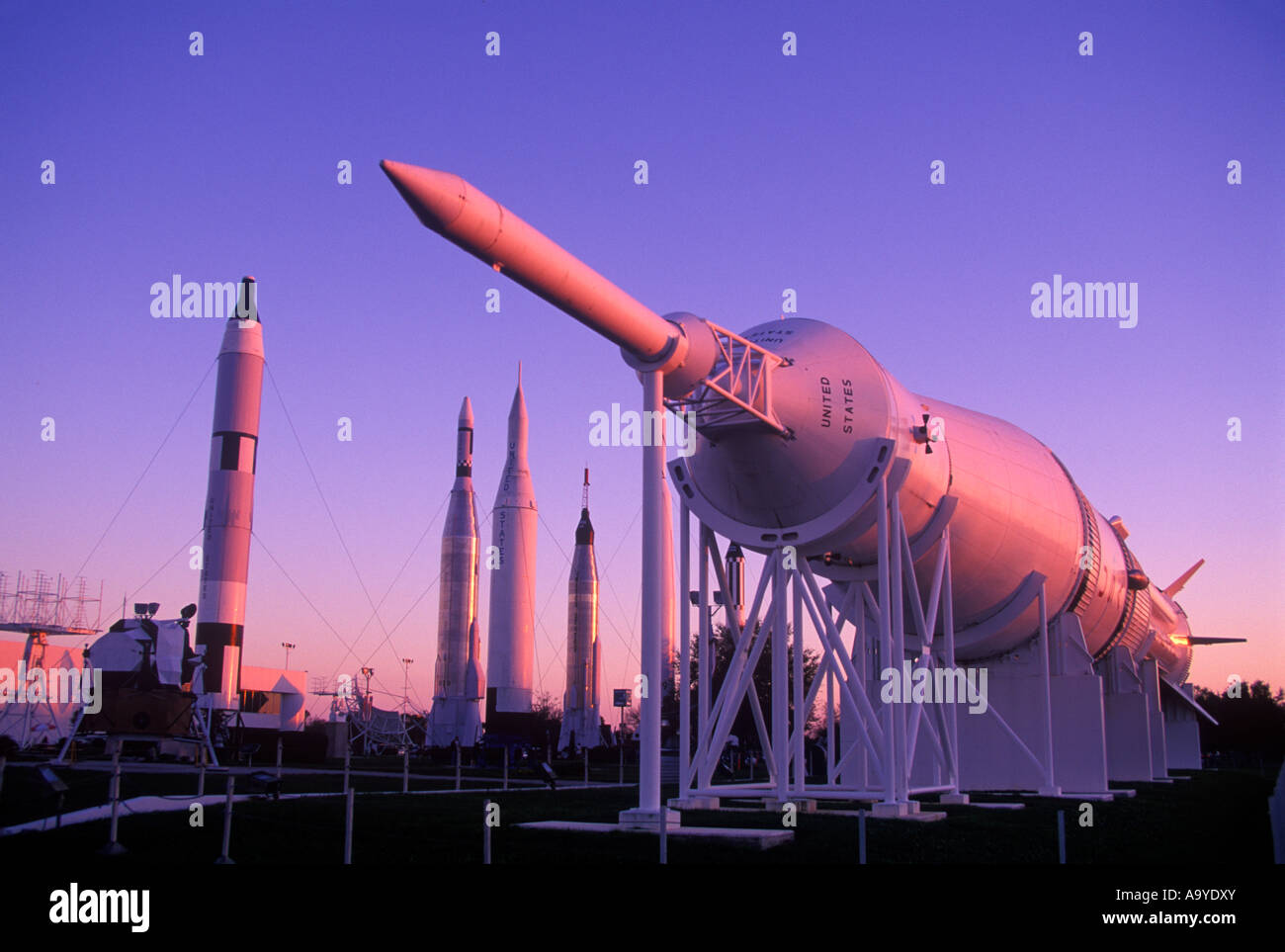 SATURN 1 B ROCKET GARDEN KENNEDY SPACE CENTER VISITOR KOMPLEX MERRITT ISLAND FLORIDA USA Stockfoto