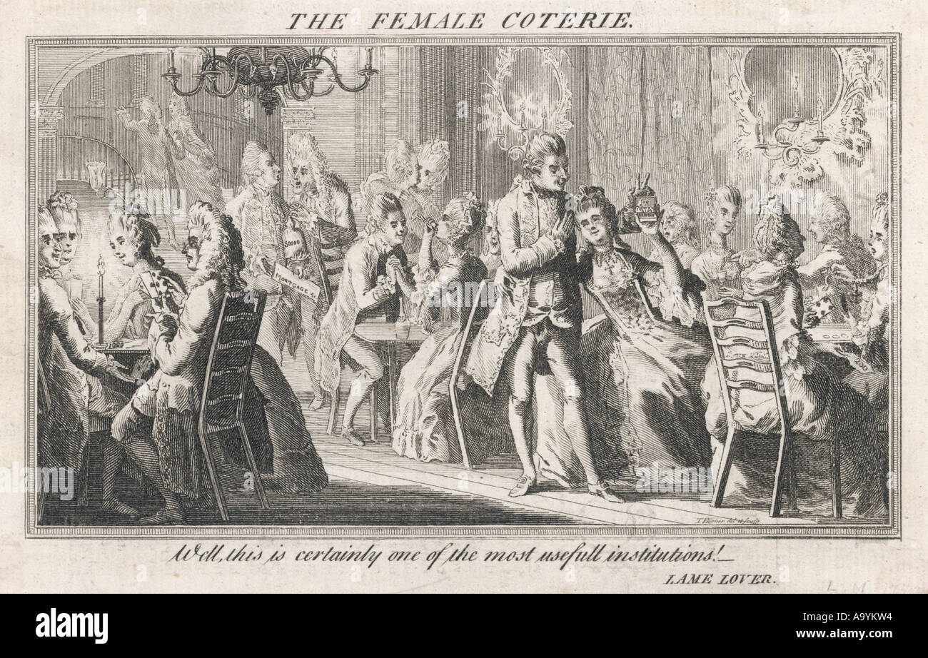 18thc Card Game Party Stockfoto