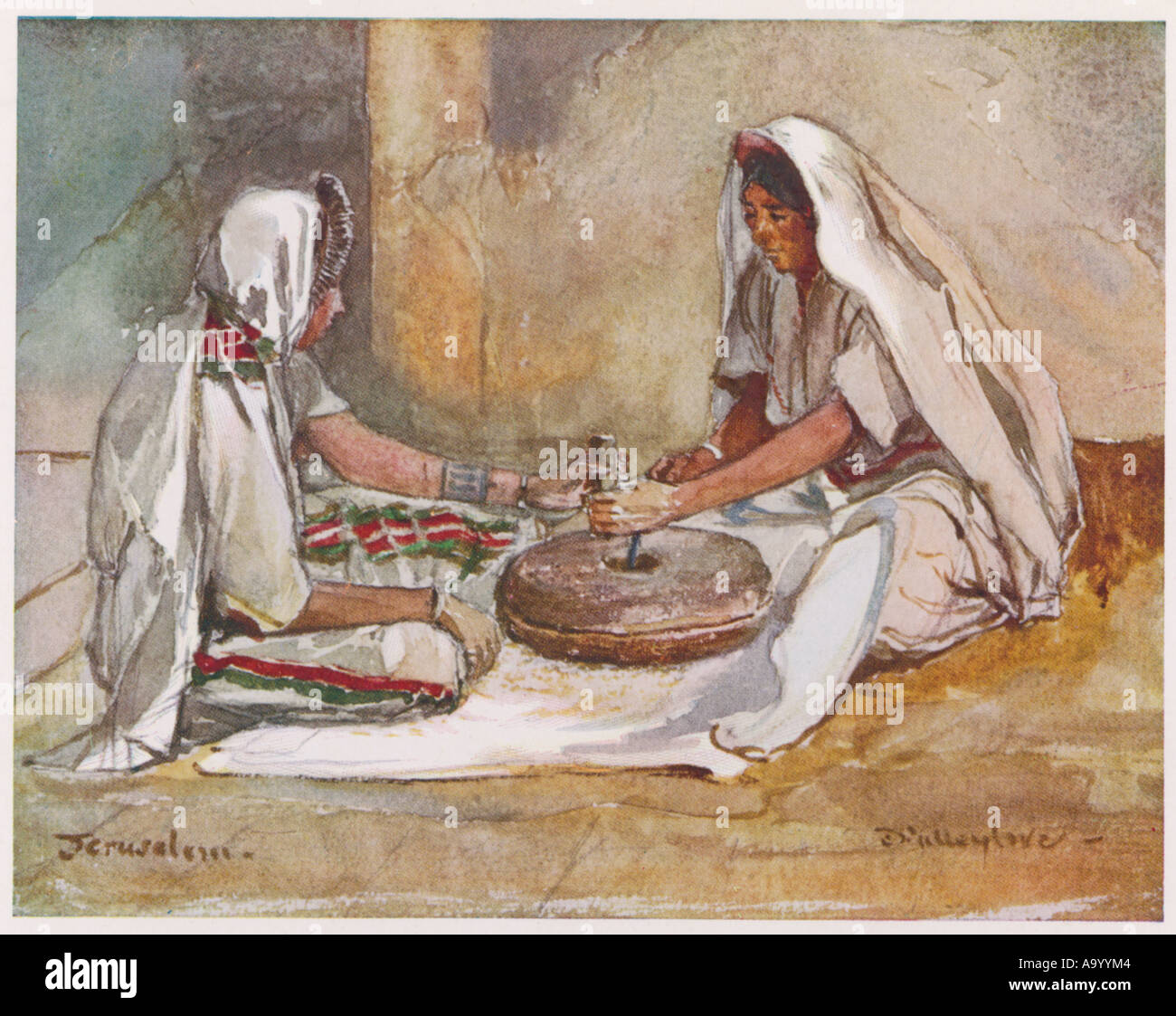 Araber Schleifen Mais 1901 Stockfoto