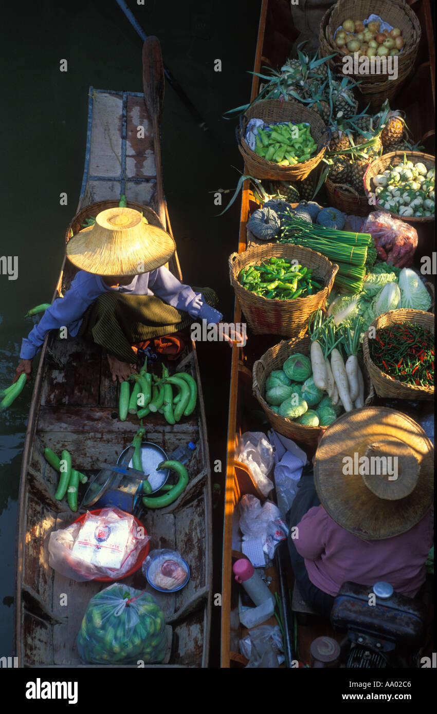 schwimmenden Markt, Damneon Saduak, Bangkok, Thailand Stockfoto