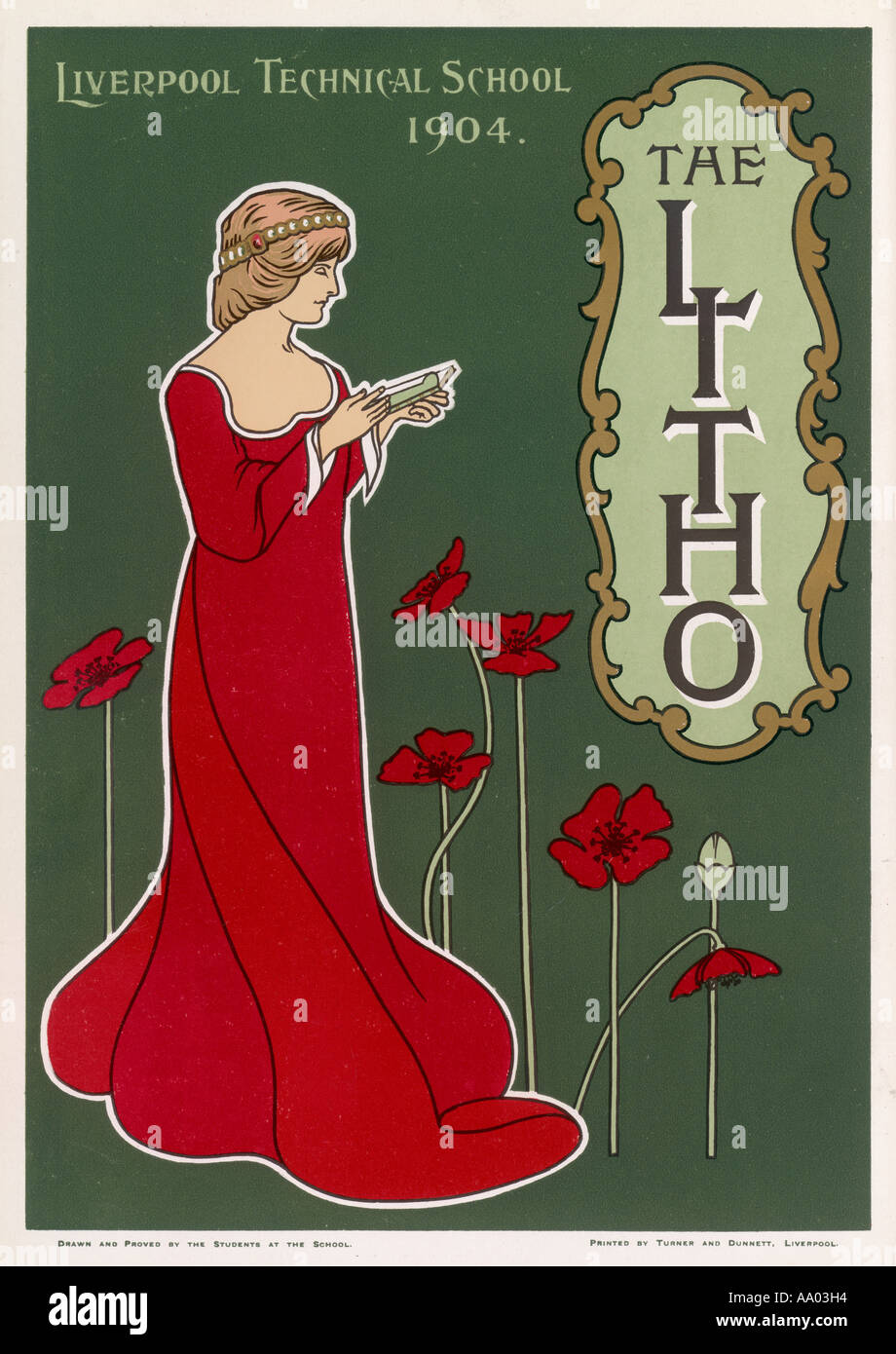 Jugendstil Dame 1904 Stockfoto