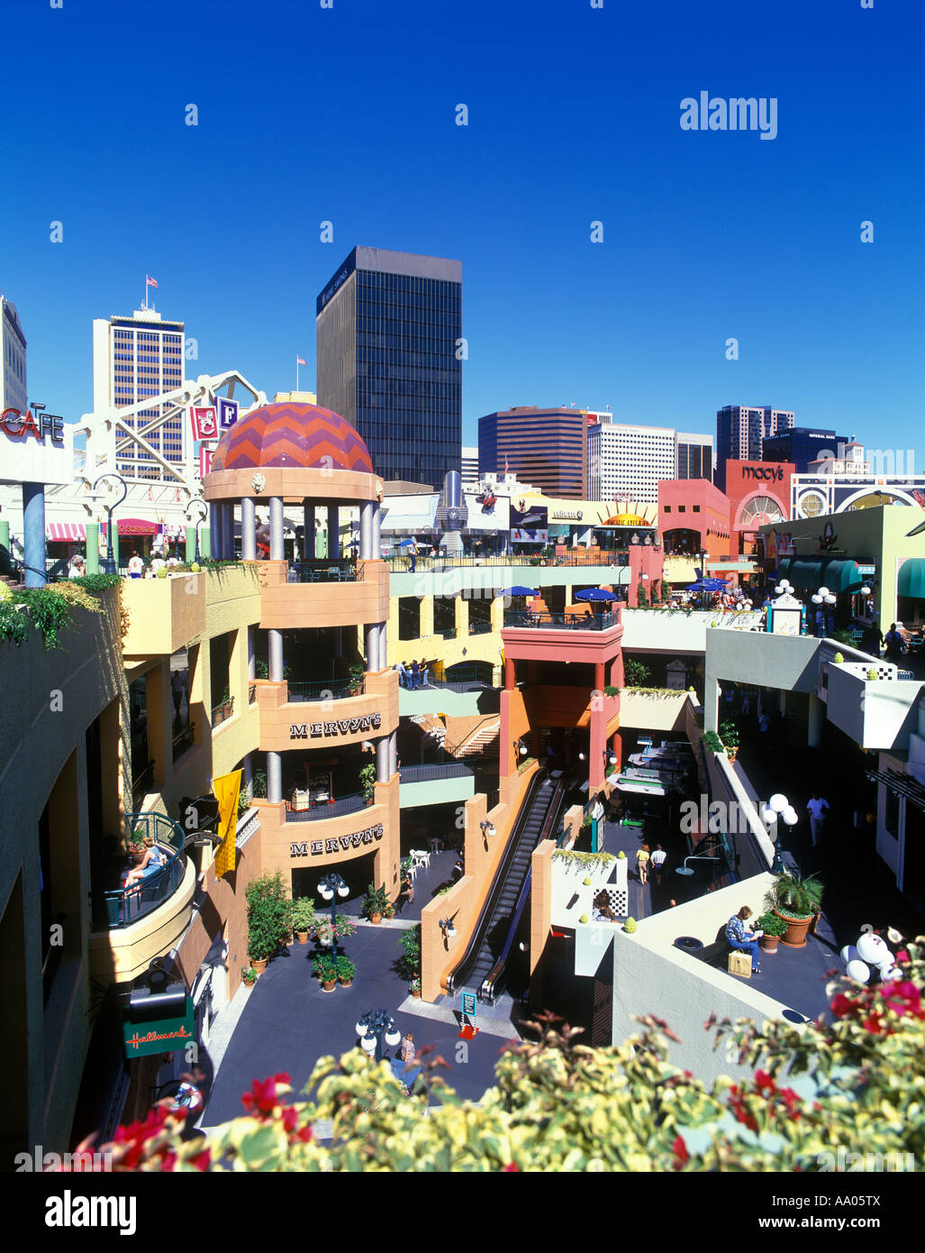 HORTON PLAZA EINKAUFSZENTRUM DOWNTOWN SAN DIEGO KALIFORNIEN USA Stockfoto