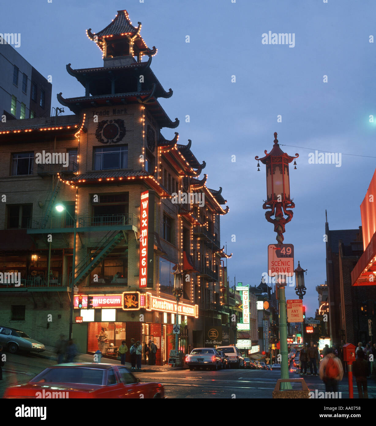 Grant Street in Chinatown in San Francisco Kalifornien, USA Stockfoto