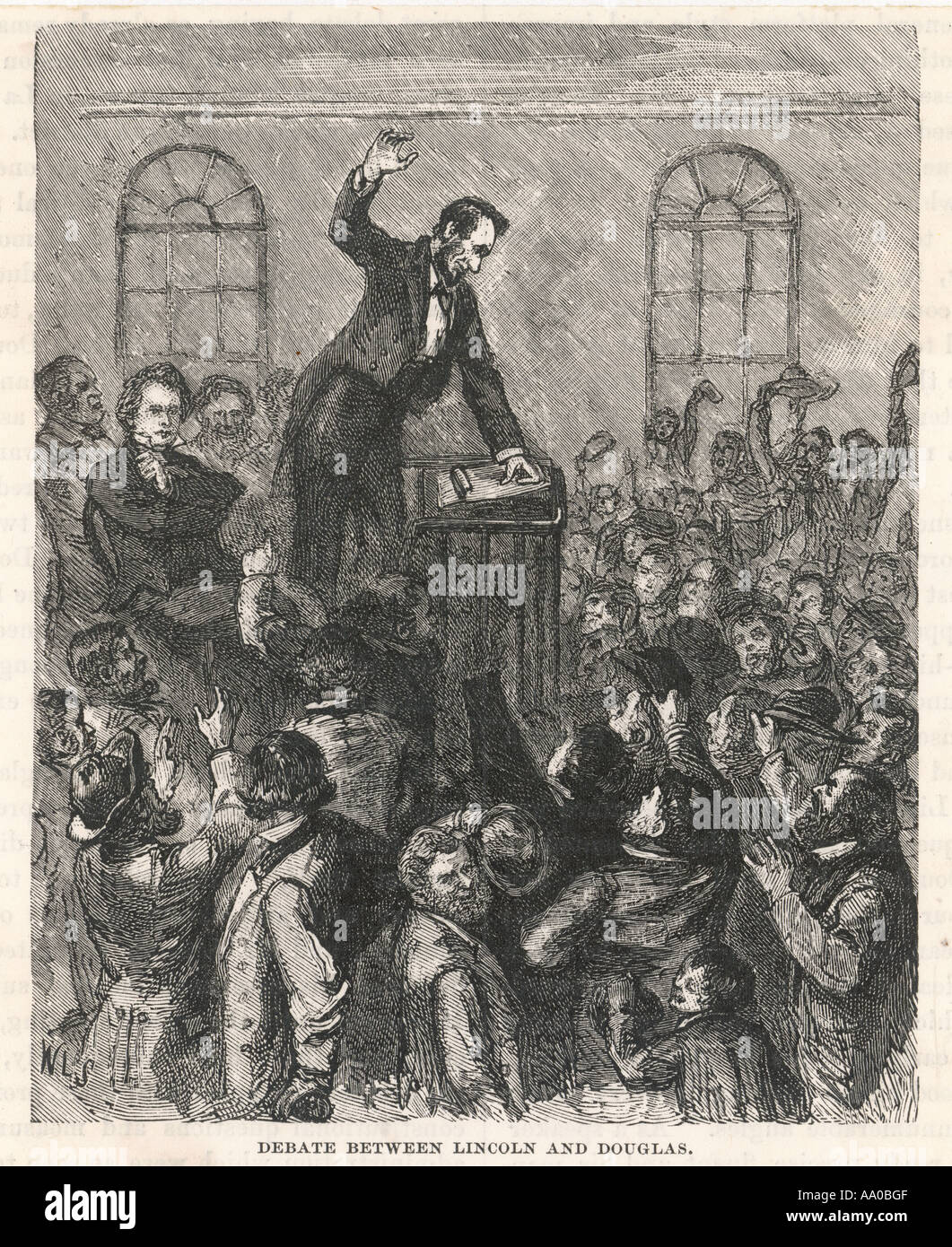 Lincoln-Douglas-Debatte Stockfoto