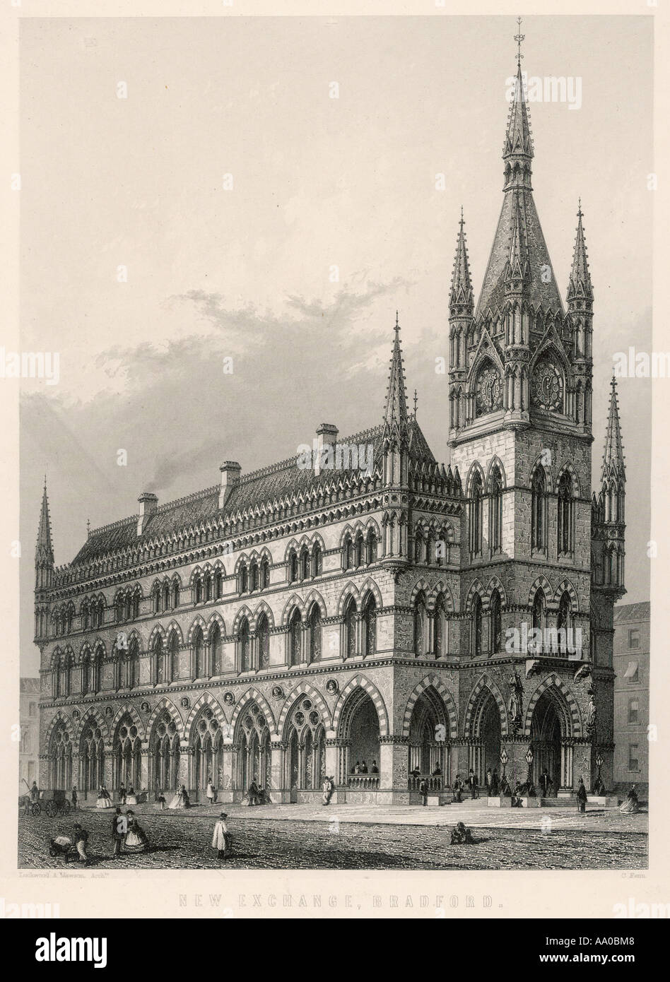 Bradford Rathaus der 1870er Jahre Stockfoto