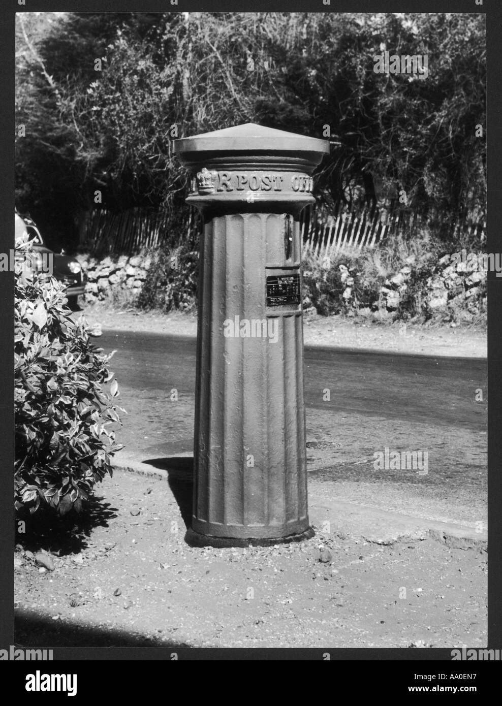 Viktorianische Säule Box Stockfoto