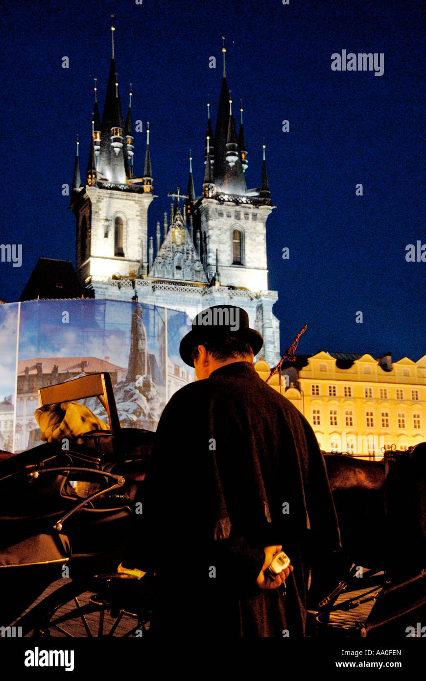 Kutscher in Stare Mesto, Prag, Tschechische Republik Stockfoto