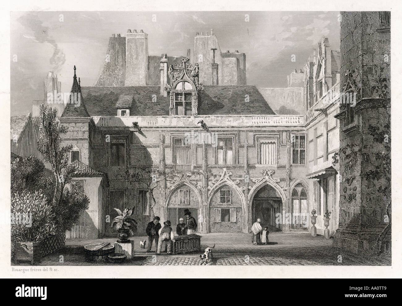 Hotel De Cluny Paris Stockfoto