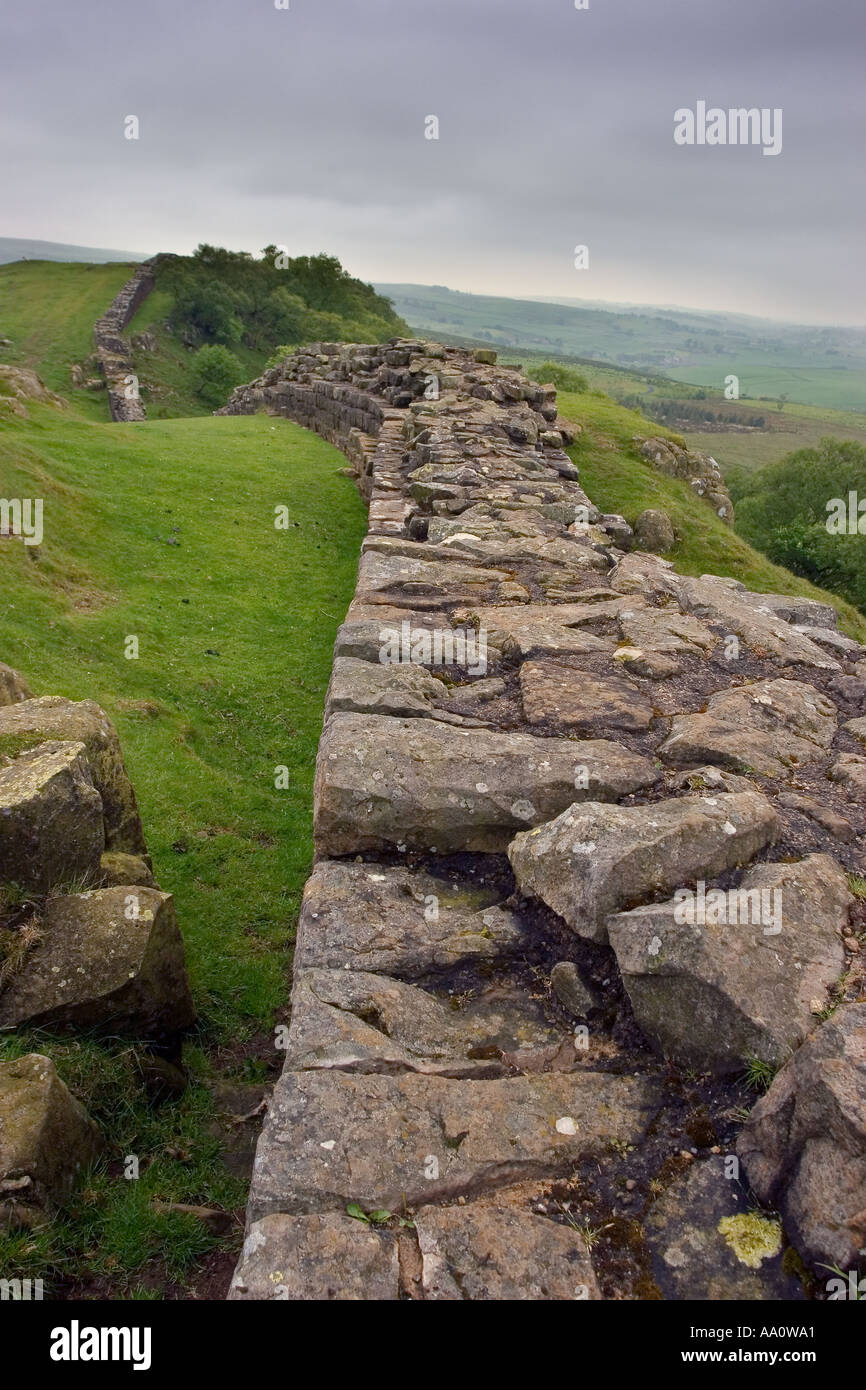 Hadrians Wall walltown Felsen und Steinbruch Stockfoto