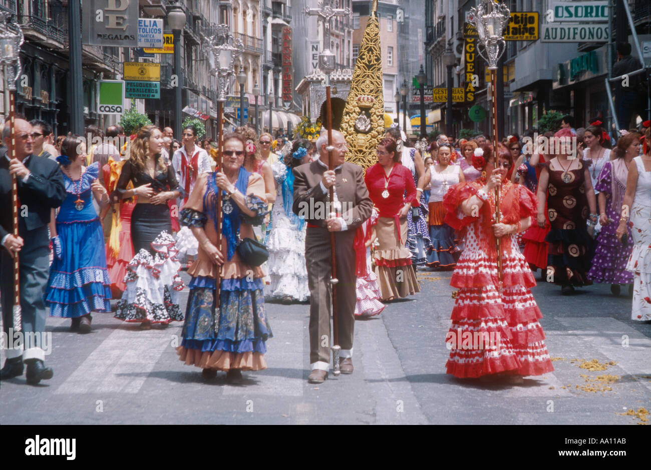 Spring Street Parade in Andalusien Spanien Stockfoto