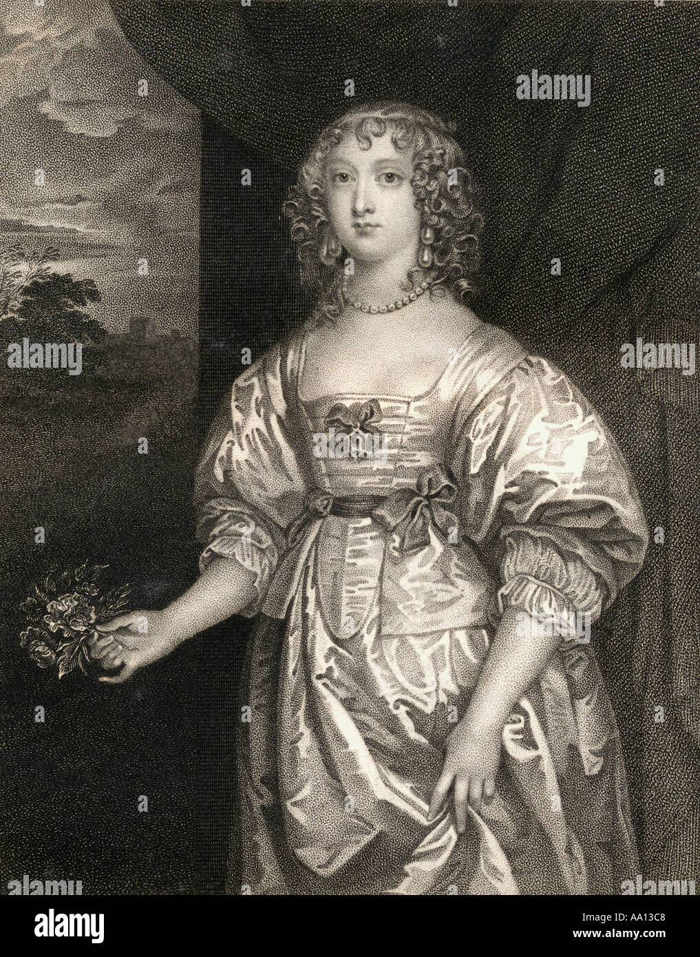 Elizabeth Cavendish nee Cecil, Gräfin von Devonshire. 1619 - 1689. Frau von William Cavendish, 3rd Earl of Devonshire. Stockfoto