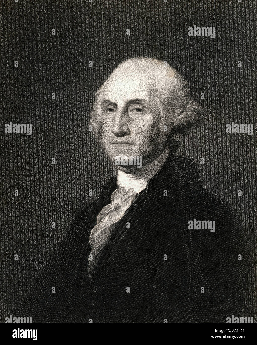 George Washington, 1732 - 1799. Amerikanischer Soldat, Landwirt und Staatsmann und ersten Präsidenten der Vereinigten Staaten von Amerika. Stockfoto