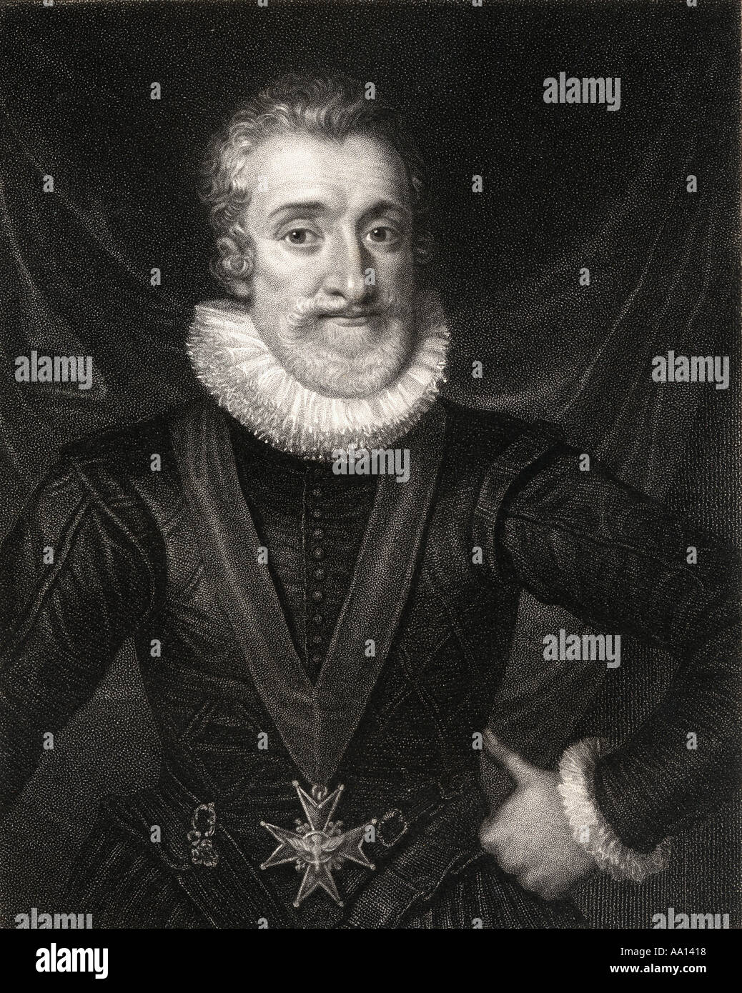 Heinrich IV. aka Guter Heinrich, 1553-1610. Der König von Navarra (als Henry III) und die erste Bourbon König von Frankreich. Stockfoto
