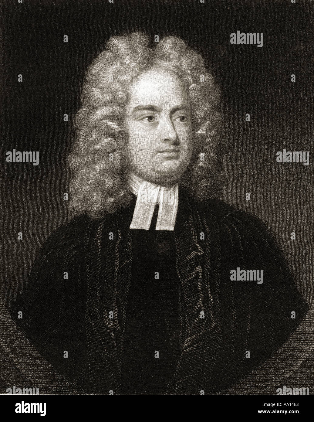 Jonathon Swift, Pseudonym Isaac Bickerstaff , 1667 - 1745. Anglo irischer Autor. Stockfoto