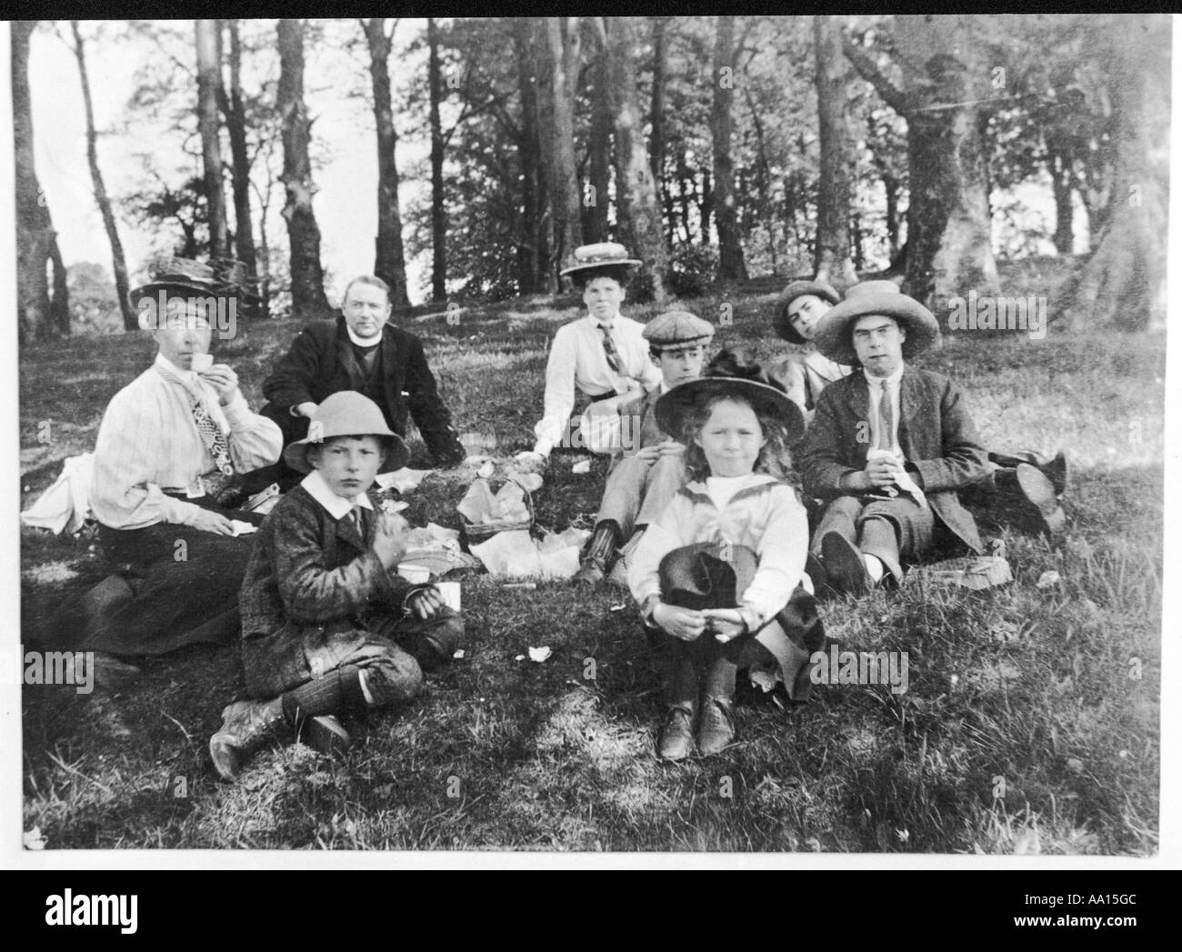 Edwardian Picknick Stockfoto