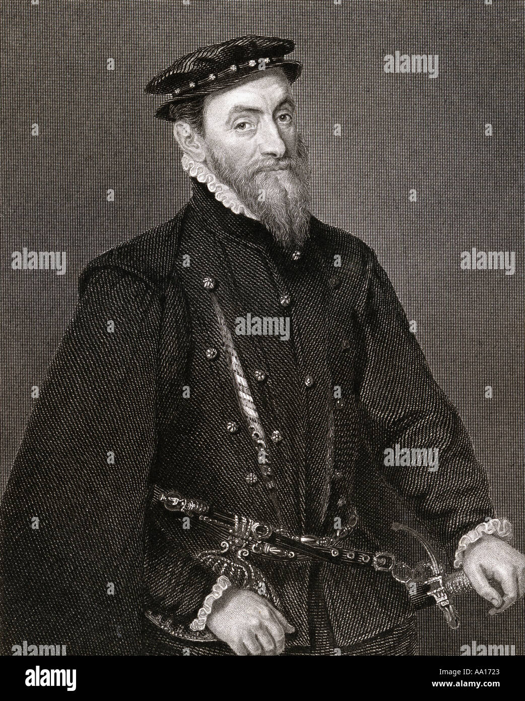 Sir Thomas Gresham der Ältere, C. 1519 - 1579. Englische Händler, Finanzier und Gründer der Royal Exchange. Stockfoto