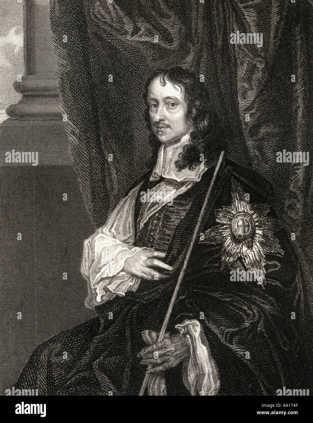 Thomas Wriothesley, 4. Earl of Southampton, Baron Wriothesley von Titchfield, 1607-1667. Englischer Staatsmann, Verfechter der beiden Karl I. und Karl II. Stockfoto