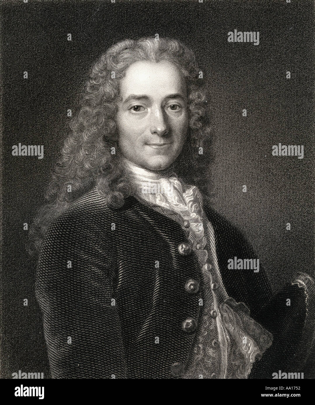 François-Marie Arouet alias Voltaire, 1694 - 1778. Der französische Schriftsteller, Historiker und Philosoph. Stockfoto