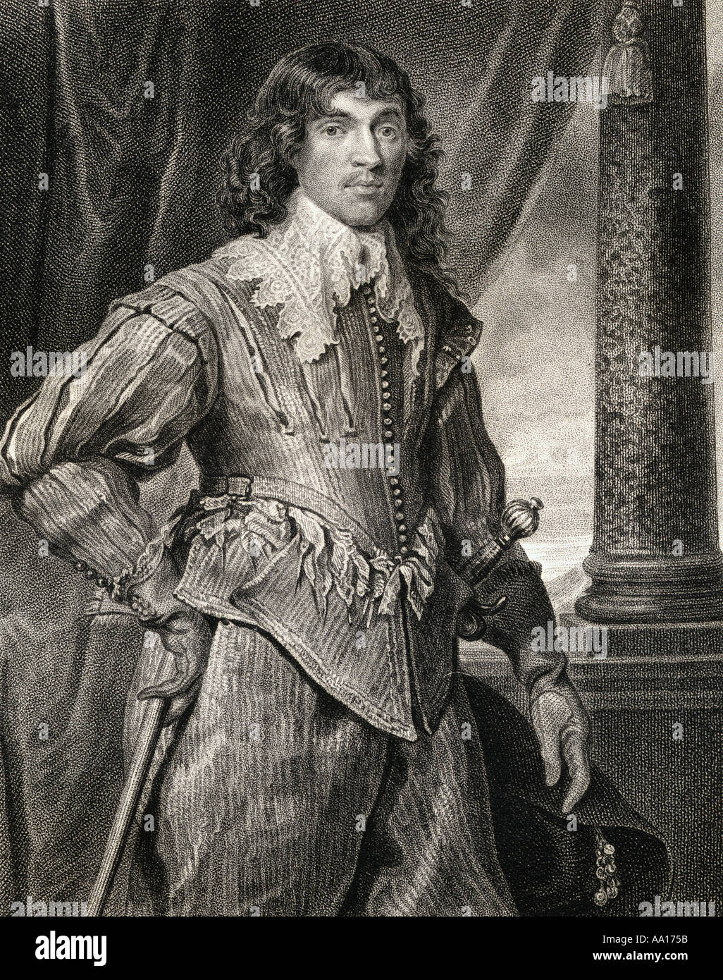 William Hamilton, 2. Herzog von Hamilton, Graf von Cambridge, Earl of Lanark, 1616 - 1651. Schottischen Royalisten während der Englischen Bürgerkriege. Stockfoto
