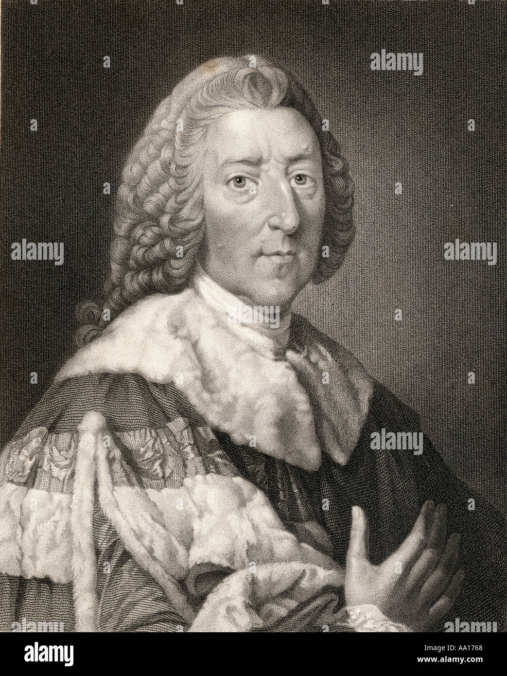 William Pitt der Ältere, 1st Earl of Chatham, 1708 - 1788. Englischer Staatsmann und zweimal Premierminister von Großbritannien. Stockfoto