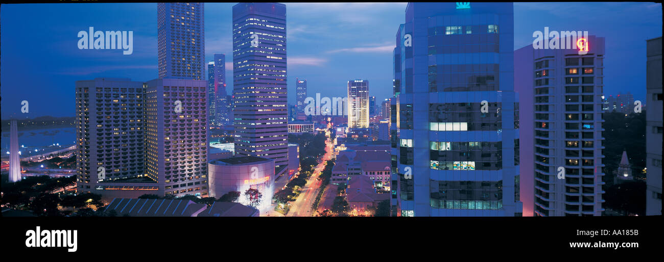 Skyline von Singapur Singapur Stockfoto