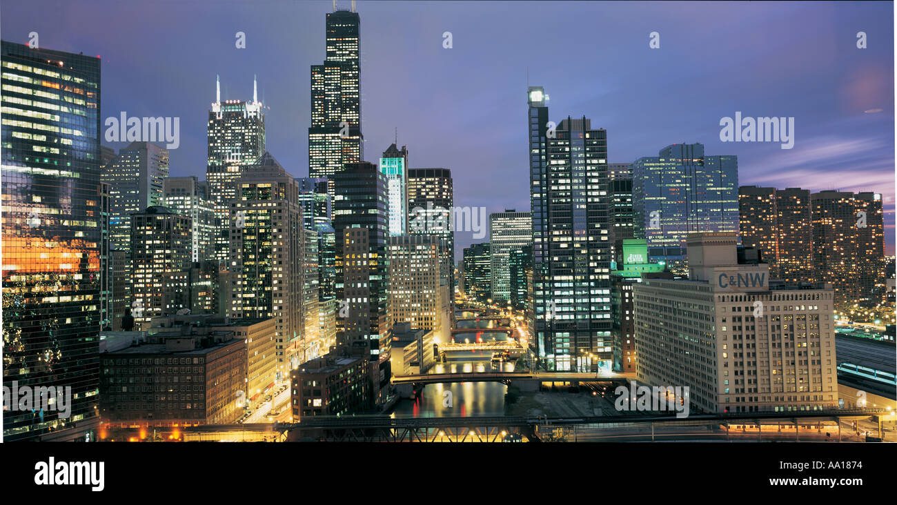 Skyline von Chicago USA Stockfoto