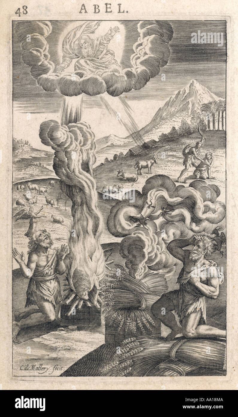 Kain Abel Opfer Stockfoto