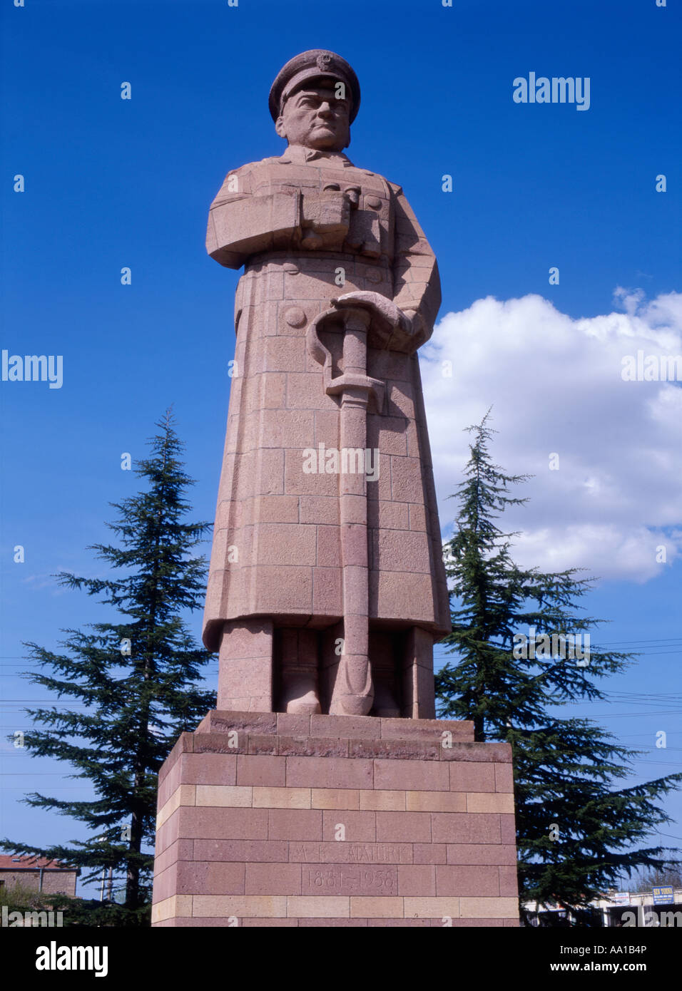 Statue von Derinkuyu, Türkei erster Präsident der türkischen Republik Mustafa Kemal Atatürk. Stockfoto