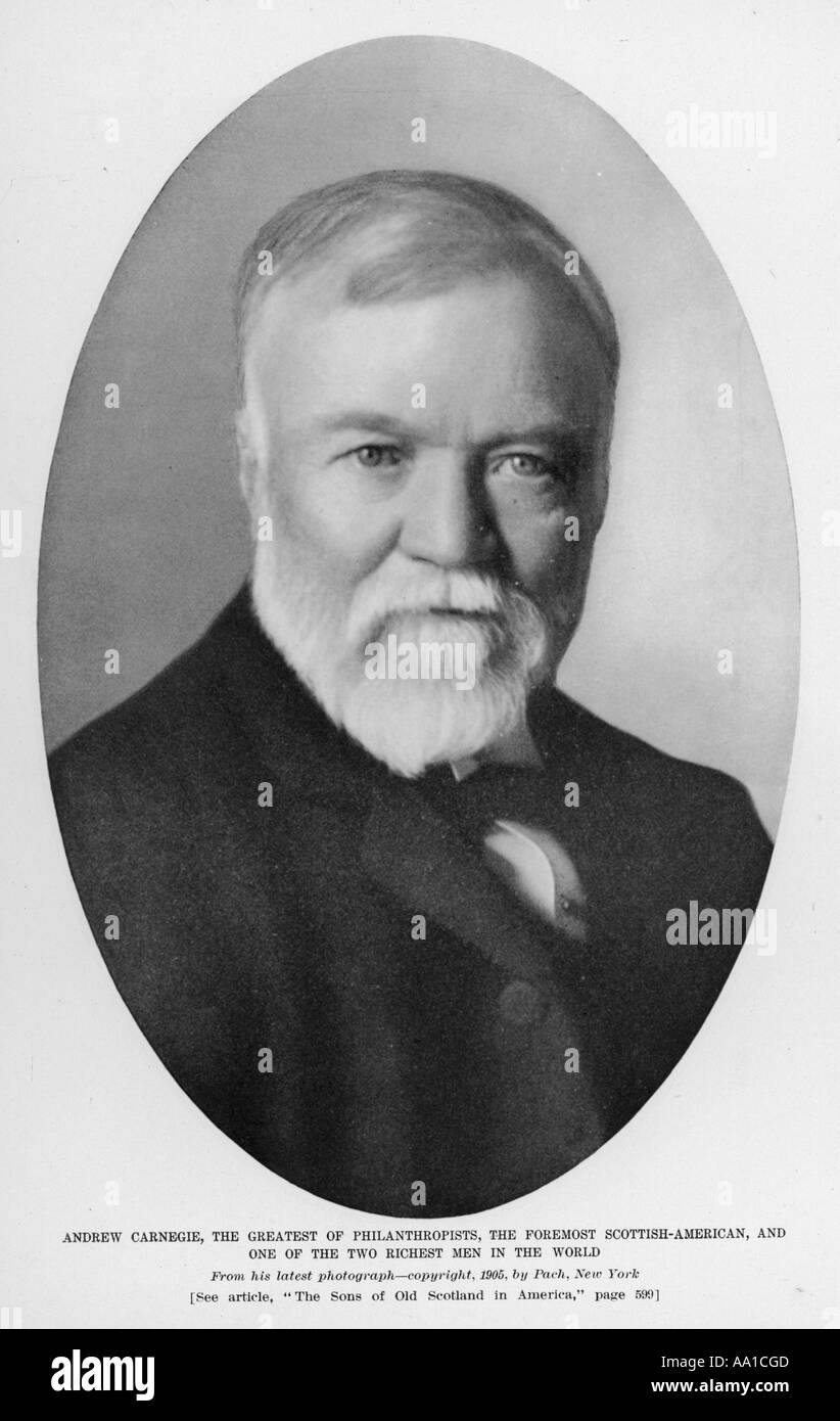 Carnegie 1835 1919 Stockfoto