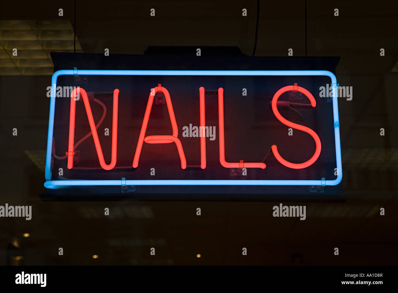 Nail Bar Zeichen Stockfoto