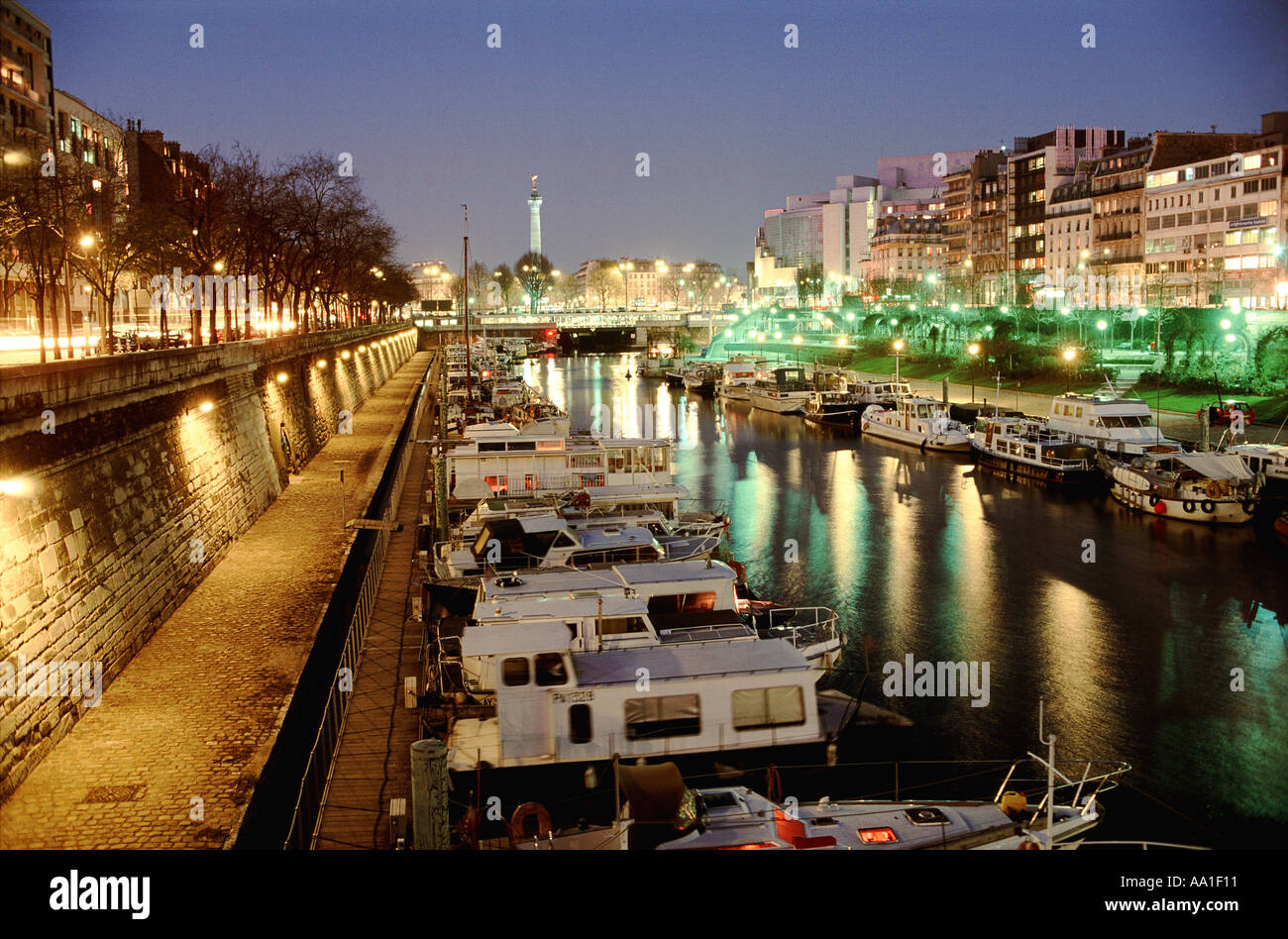 Paris-Port de l Arsenal Stockfoto