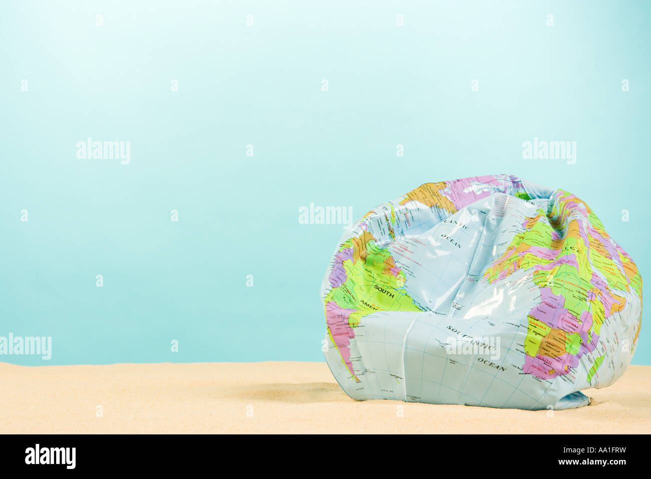 Deflationierten Globus Stockfoto
