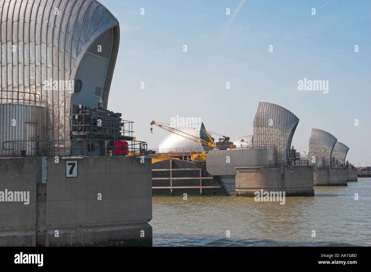 Die Themse-Sperrwerks in Greenwich London England Stockfoto