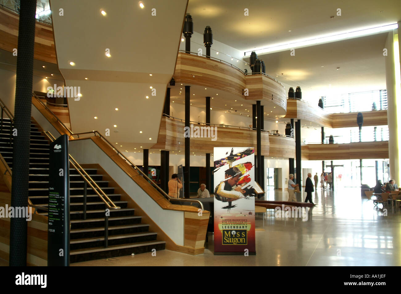 Innerhalb der nationalen Theater The Donald Gordon Theatre of Wales Cardiff Bay Wales UK Stockfoto