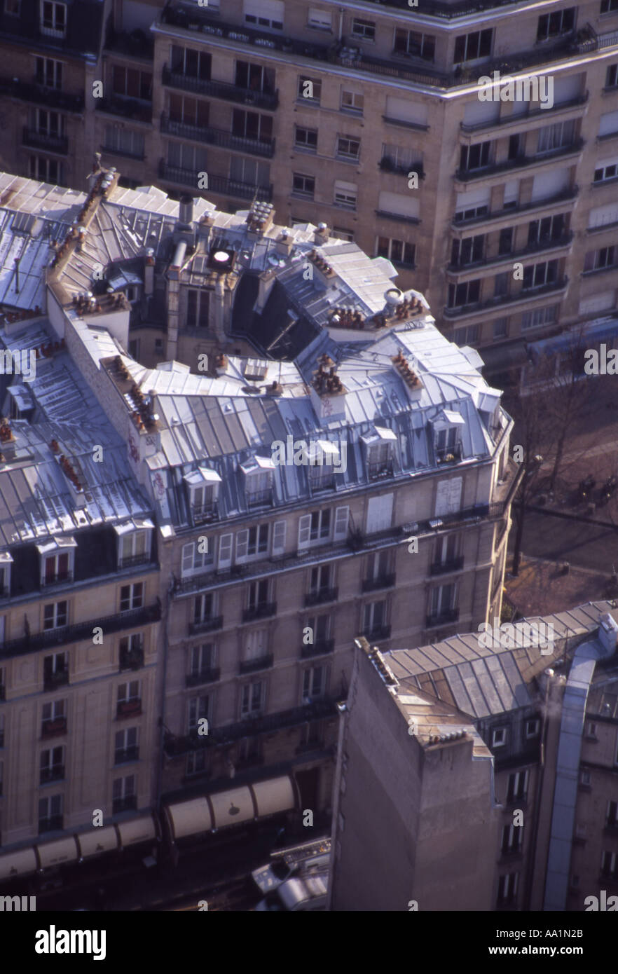 gefütterte Dach des Paris Hotel Anzahl 2162 führen Stockfoto