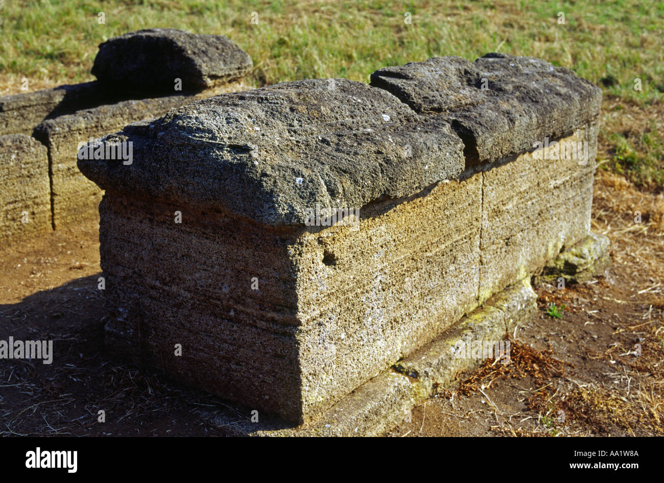 Populonia Necropoli etruskischen Grab Toskana Italien Stockfoto