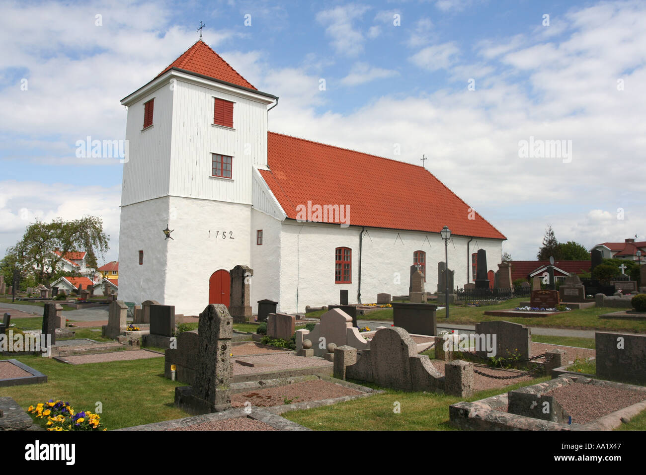 Schwedische Kirche auf Inseln in der Nähe von Göteborg Stockfoto