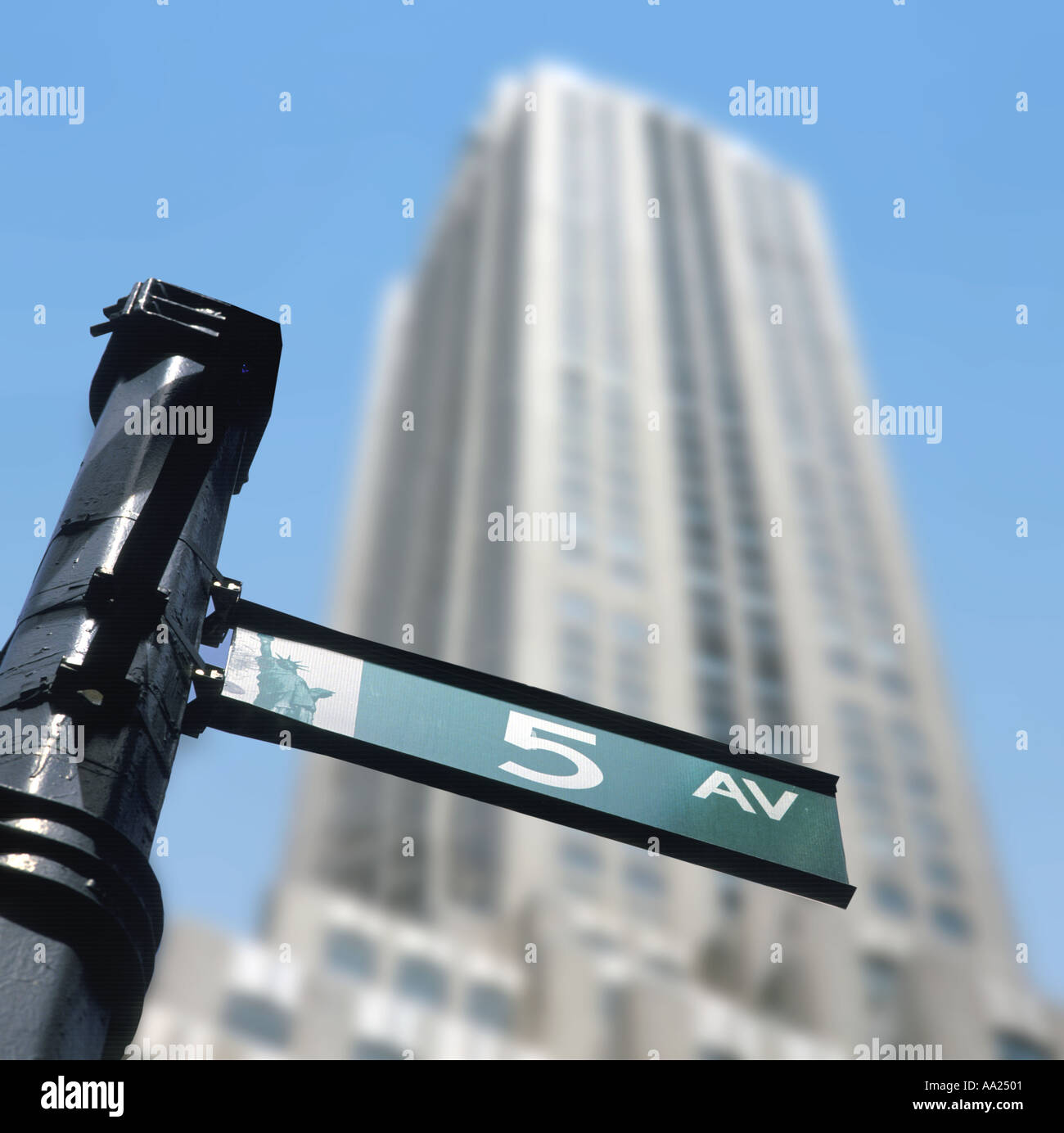 Straßenschild 5th Avenue, New York City, NY, USA Stockfoto