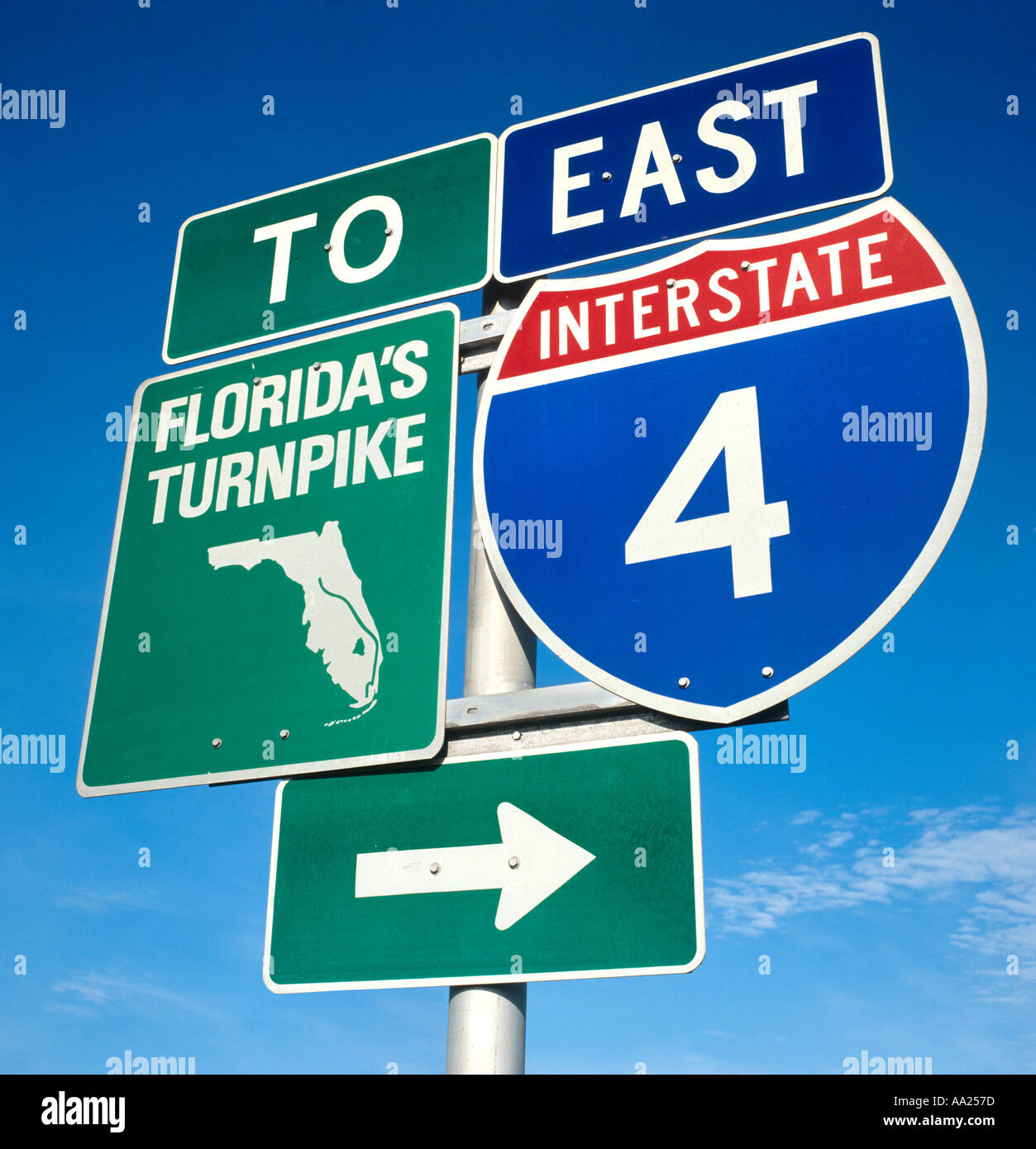 I4 Florida Turnpike Straßenschild, Orlando, Florida, USA Stockfoto
