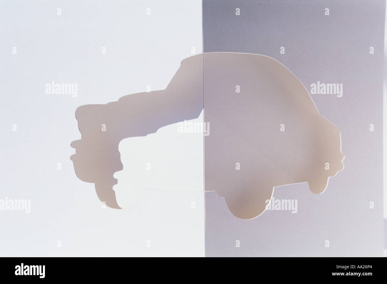 Papier Handwerk Auto Stockfoto